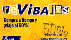 ReVibajas en Vibasa. Compra a tiempo y ¡iviaja al 50%!