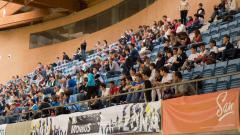 La Grada Monbus del Fontes do Sar animando al Obradoiro.