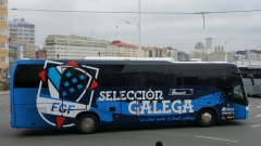 Autobus monbus de la sélection Galicienne de football