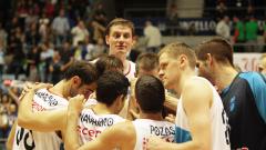 Jugadores del Obradoiro celebrando la victoria