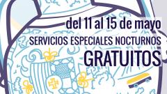 L’affiche informatif des services gratuits Fêtes de San Isidro 2018