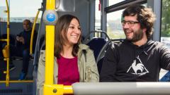 Les voyageurs dans un autobus urbain de Lugo