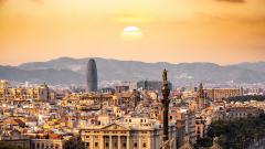 Vista aérea da cidade de Barcelona