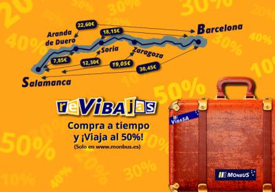 ReVibajas en Vibasa. Compra a tiempo y ¡viaja al 50%!