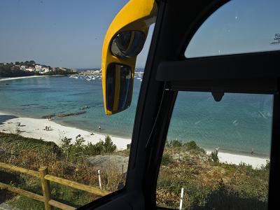 Vue des Rias Baixas depuis un autobus Monbus