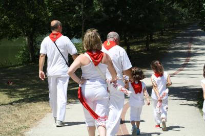 Familia preparada para vivir o San Fermín