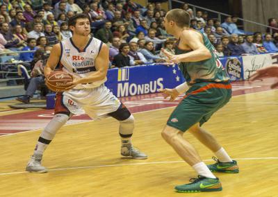 Tyler Haws demostrando el buen juego del Obradoiro.