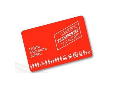 Tarjeta de transporte público de la gestión de Madrid