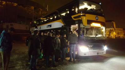 Autobus Monbus au stade du Camp Nou de Barcelone