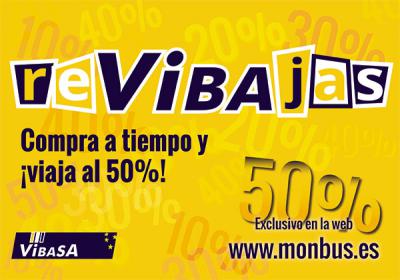 Imagen de la campaña de ReVibajas de Monbus