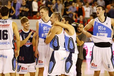 L’Obradoiro célèbre sa victoire face au ICL Manresa