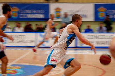 Jugador del Monbus Obradoiro durante la final de la Copa Galicia