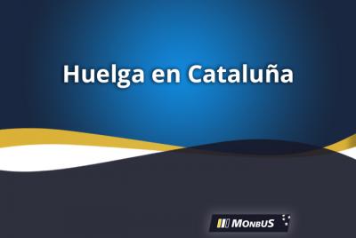 Cartel sobre la huelga de Cataluña