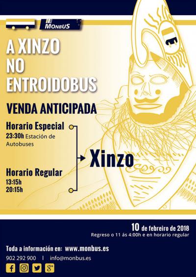 Servicios de Monbus para viajar en autobús al Carnaval de Xinzo