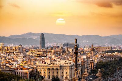 Vista aérea de la ciudad de Barcelona