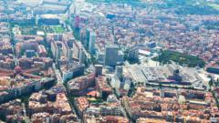 Vista aérea de la ciudad de Barcelona