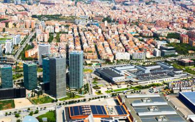 Vista aérea de la ciudad de Barcelona