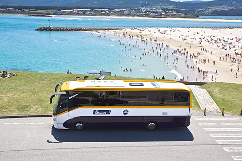 Minibus Noge Touring HD de Monbus en la Mariña Lucense